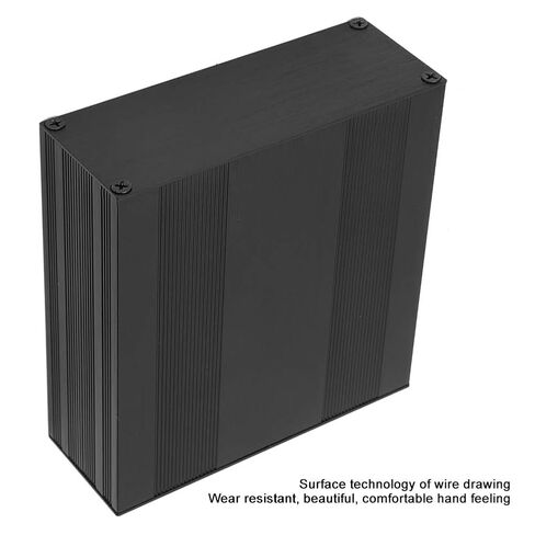 Black Aluminum Enclosure Project Box, Split Type DIY Electronic Housing with Wire Drawing Finish for PCB Board, Anti Thunder Heat Dissipation Case in Kuwait