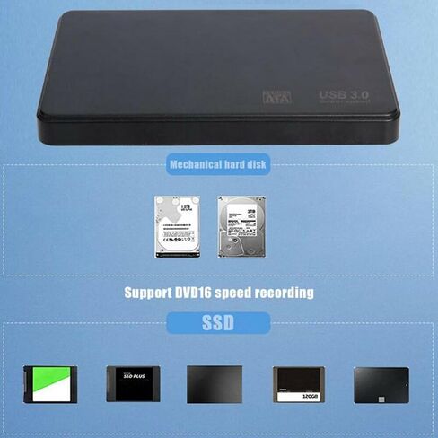 Replace USB 3.0 External Hard Drive Disk Slim SATA Storage Device Case US in Kuwait