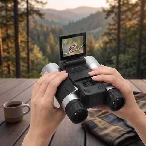 Yoidesu 12 x 32 Binoculars with 2K Camera and 2 Inch Display in Kuwait