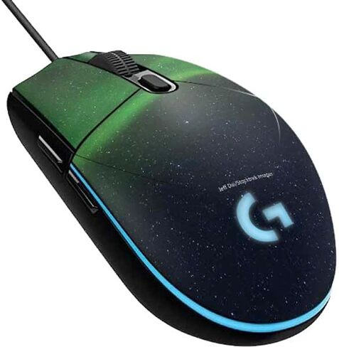 Skinit Decal Other Skin Compatible with G203 Prodigy RGB Wired Gaming Mouse - Officially Licensed StockTrek Aurora Borealis Dances Above The Arctic Ocean Design in Kuwait