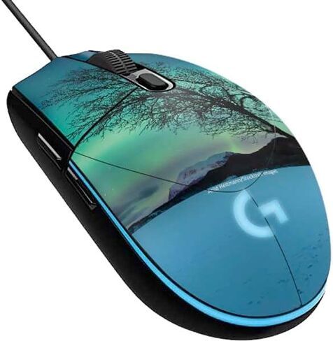 Skinit Decal Other Skin Compatible with G203 Prodigy RGB Wired Gaming Mouse - Officially Licensed StockTrek Aurora Borealis Over a Lake in Norway Design in Kuwait