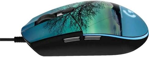 Skinit Decal Other Skin Compatible with G203 Prodigy RGB Wired Gaming Mouse - Officially Licensed StockTrek Aurora Borealis Over a Lake in Norway Design in Kuwait
