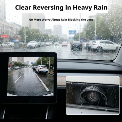 Backup Camera Rain Hood Cover – Curved Black PVC Rear Guard Shield in Kuwait