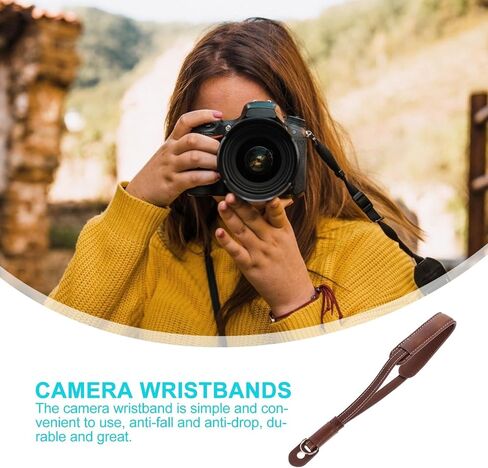 BESPORTBLE 2pcs Adjustable Camera Wrist Strap with Neoprene PU Leather Rope in Kuwait