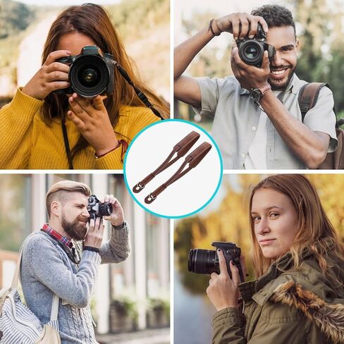 BESPORTBLE 2pcs Adjustable Camera Wrist Strap with Neoprene PU Leather Rope in Kuwait