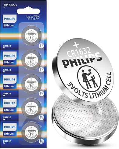 PHILIPS CR1632-10 Pack 3V Lithium Cell Batteries 10 Year Shelf Life in Saudi Arabia