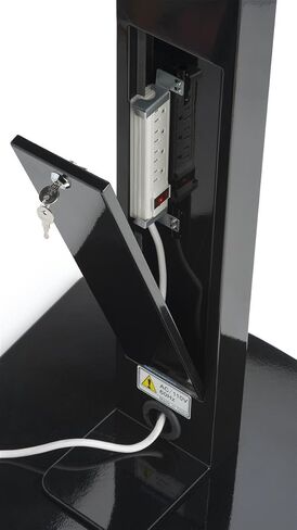 Displays2go Glossy Black Floorstanding iPad Holder in Kuwait