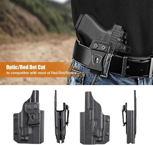 TSG Red Dot Compatible IWB Kydex RH Holster with Adjustable Cant & Posi-Click Retention Fits: Glock 43X MOS/G48 MOS/TLR-7 SUB GL in Kuwait