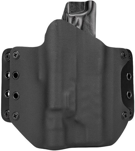 Kimber 2 K11 Blackpoint RH LW LM OWB Holster, Leather Wing, Black, Compatible with X300 U Tactical Light (4200515) in Kuwait