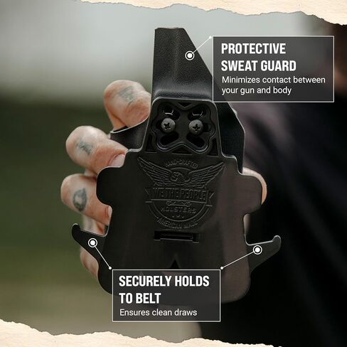 We The People Holsters - Gray Topographic Map - Outside Waistband Open Carry - OWB Kydex Holster - Adjustable Ride/Cant/Retention in Kuwait