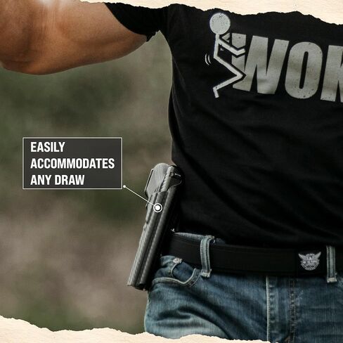 We The People Holsters - Gray Topographic Map - Outside Waistband Open Carry - OWB Kydex Holster - Adjustable Ride/Cant/Retention in Kuwait
