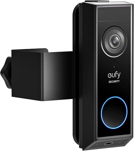 Anti-Theft Doorbell Camera Mount for Eufy Doorbell E340/C30/C31, No Drill Door Camera Mount for Eufy E340, Metal Door Camera Holder for Inward-Opening Doors, Suitable for Apartments, Rentals and Homes in Kuwait