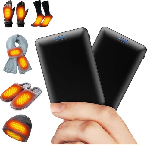 2 PCS 5000 mAh Battery Pack for Heated Gloves Socks Slippers Hat Scarves in Kuwait