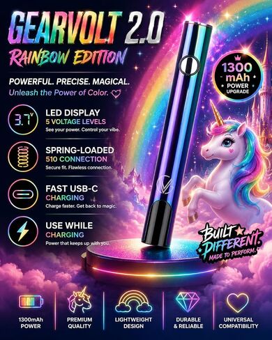 Next-Gen Battery – 1300 mAh, USB-C Fast Charging, LED Display, 5 Voltage Modes – Precision Performance for Every Task – (Gold) in Kuwait