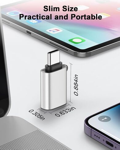 USB-C to USB-A Adapter, 5Gbps USB C Male to USB 3.0 Female OTG Converter in Kuwait