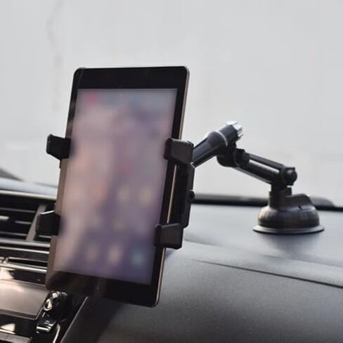 Car Desktop Dashboard Tablet Holder Suction Cup Stand for iPhone Samsung iPad Pro Air4-13'' Galaxy Tab Cellphone Bracket Mount (Black) in Kuwait