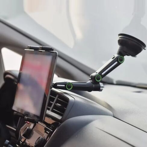 Car Desktop Dashboard Tablet Holder Suction Cup Stand for iPhone Samsung iPad Pro Air4-13'' Galaxy Tab Cellphone Bracket Mount (Black) in Kuwait