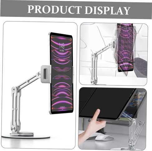 Gadpiparty Multi-use Tablet Stand Aluminum Alloy Bracket Desk Stand for Portable Adjustable Silver in Kuwait