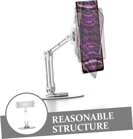 Gadpiparty Multi-use Tablet Stand Aluminum Alloy Bracket Desk Stand for Portable Adjustable Silver in Kuwait