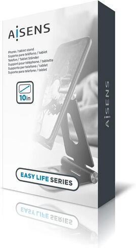 AISENS MS2PXL-096 Adjustable Desktop Size XL Stand (2 PIVOTS) for Phone/Tablet, Black in Kuwait
