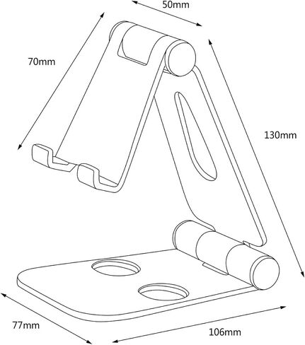 AISENS MS2PXL-096 Adjustable Desktop Size XL Stand (2 PIVOTS) for Phone/Tablet, Black in Kuwait