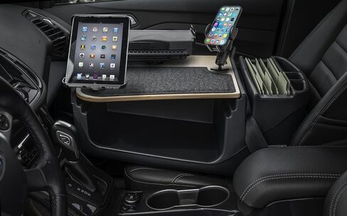 AutoExec Efficiency GripMaster Car Desk for Your Vehicle Workstation and Mobile Office, Natural with Phone Mount, Tablet Mount and Printer Stand in Kuwait