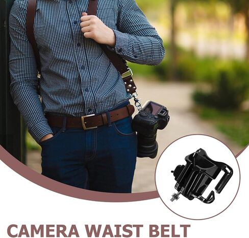 Camera Belt Clip System for DSLR Cameras, Black Waist Mount in Kuwait