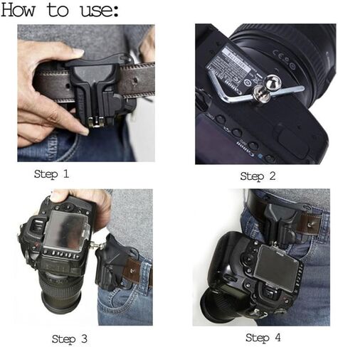 Camera Belt Clip System for DSLR Cameras with Quick Release Access in Kuwait