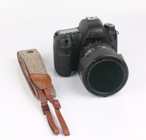 2pcs Brown Camera Strap for DSLR and Mirrorless Cameras, Cotton PU in Kuwait