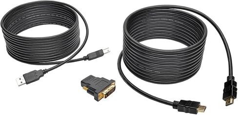 TRIPP LITE P782-015-DH HDMI DVI USB KVM Cable Kit, A/B Keyboard Video Mouse, 15' in Kuwait