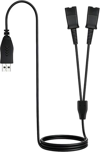 USB Training Y Splitter Cable Compatible with Plantronics QD Headsets in Kuwait