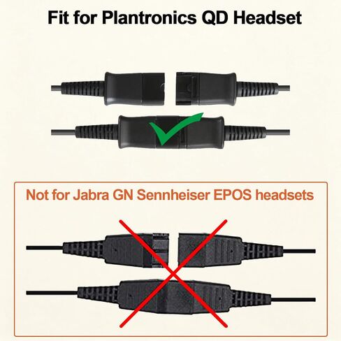 USB Training Y Splitter Cable Compatible with Plantronics QD Headsets in Kuwait