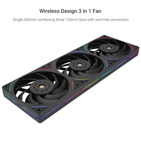 Thermalright TL-UB36 CPU Fan 120mm Case Cooler,PWM Connector Silent Computer Cooling,Low Noise 27dba,360x120x25mm,3 Pack PC Fans,Black in Kuwait