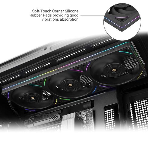Thermalright TL-UB36 CPU Fan 120mm Case Cooler,PWM Connector Silent Computer Cooling,Low Noise 27dba,360x120x25mm,3 Pack PC Fans,Black in Kuwait