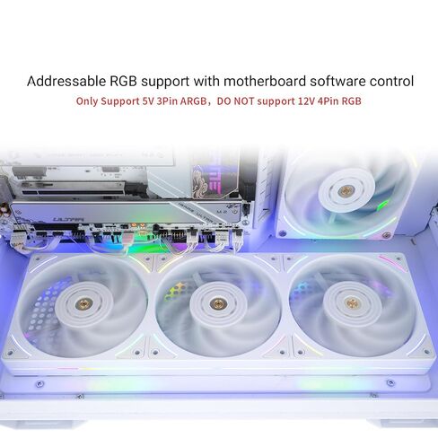 Thermalright TL-UB36 CPU Fan 120mm Case Cooler,PWM Connector Silent Computer Cooling,Low Noise 27dba,360x120x25mm,3 Pack PC Fans,Black in Kuwait