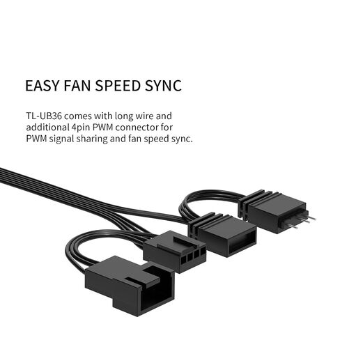 Thermalright TL-UB36 CPU Fan 120mm Case Cooler,PWM Connector Silent Computer Cooling,Low Noise 27dba,360x120x25mm,3 Pack PC Fans,Black in Kuwait