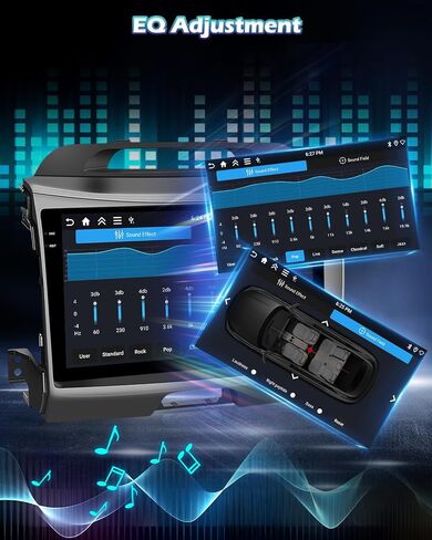 4GB+128GB Android Car Stereo for Kia Sportage 2010-2016 (Low/High-end), 9 inch Touchscreen Radio, Wireless CarPlay & Android Auto, GPS Navigation, Bluetooth 5.0, WiFi, Backup Camera, Plug & Play in Kuwait
