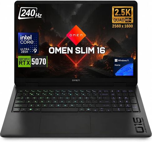 HP OMEN Slim RTX 5070 Intel Ultra 9 285H 240Hz QHD+ Gaming Laptop in Kuwait