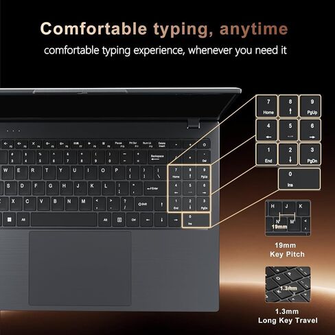 15.6 Inch Laptop Computer - 12GB RAM 128GB SSD, Pentium Gold 6500Y Processor (Beat N4500 Up to 3.4GHz), IPS FHD Display, Laptops for Students, Business, WiFi 5, BT5.0, HDMI, Type C in Kuwait