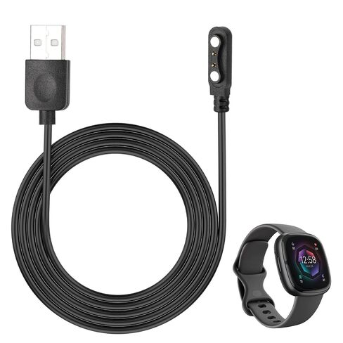 Universal Magnetic Smartwatch Charger Cable, 2 Pin 4mm Pin Spacing Replacement Charging Cord Compatible with Most Fitness Trackers & Wearable Devices, Portable USB Charging Dock Cable in Kuwait