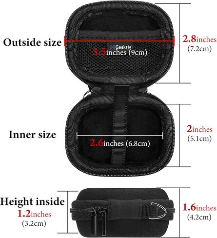 Geekria Shield Earbuds Case Compatible with Soundcore by Anker Liberty 4, 3 Pro, Life P3, Space A40, Replacement Hard Shell Travel Carrying Bag with Carabiner Clip (Black) in Kuwait