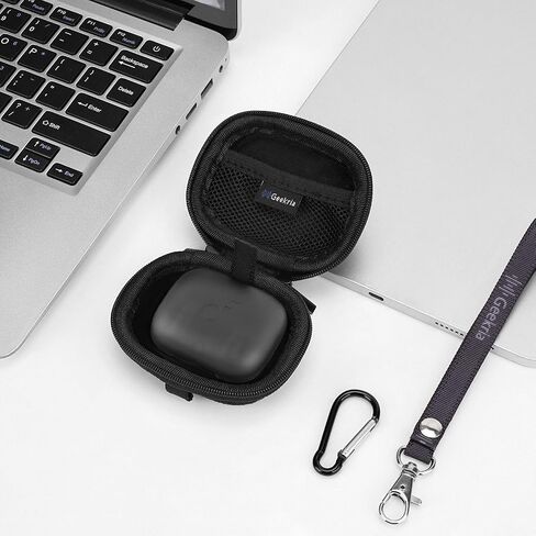 Geekria Shield Earbuds Case Compatible with Soundcore by Anker Liberty 4, 3 Pro, Life P3, Space A40, Replacement Hard Shell Travel Carrying Bag with Carabiner Clip (Black) in Kuwait