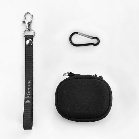 Geekria Shield Earbuds Case Compatible with Soundcore by Anker Liberty 4, 3 Pro, Life P3, Space A40, Replacement Hard Shell Travel Carrying Bag with Carabiner Clip (Black) in Kuwait