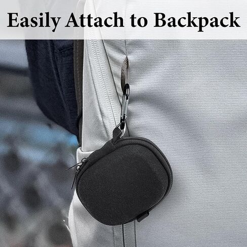 Geekria Shield Earbuds Case Compatible with Soundcore by Anker Liberty 4, 3 Pro, Life P3, Space A40, Replacement Hard Shell Travel Carrying Bag with Carabiner Clip (Black) in Kuwait