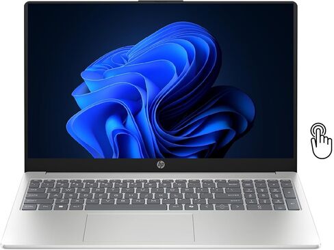 HP 15.6" Full HD Touch Screen Laptop Computer, Intel Core Ultra 5 225U, 8GB LPDDR5 RAM, 512GB Plce SSD, Wi-Fi 6, Ultra-Quiet Design, Long Battery Life, Windows 11 Pro, Natural Silver in Kuwait