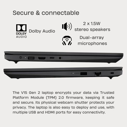 Lenovo 2025 New V15 Business Laptop • Intel Celeron N5100 4-core Processor • 16GB RAM • 256GB SSD • 15.6 FHD (1920x1080) Display • Low-Blue Light • Ethernet RJ-45 • Long Battery Life • Win 11 Pro in Kuwait