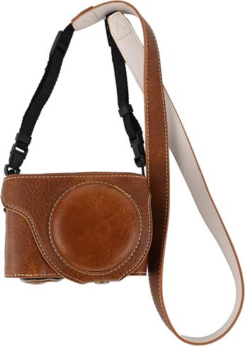 PU Leather FullBody Case Bag Cover for Panasonic Lumix ZS300 TZ300 (Brown) in Kuwait