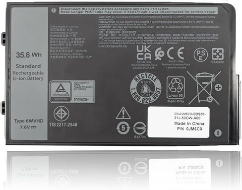 6WVHD Laptop Battery for Dell Latitude 7230 Rugged Extreme Tablet T06H001 Compatible with Dell T06H Replaces FNW8F 451-BDDY 0VDDJY VDDJY 0JM6CX JM6CX Series 7.6V 35.6Wh 4457mAh in Kuwait