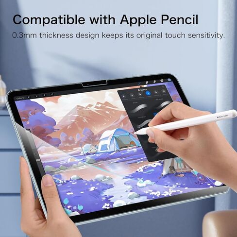 Fintie Hybrid Slim Case for iPad Air 11-inch Bundle with HD Clear 9H Hardness Tempered Glass Screen Protector in Kuwait