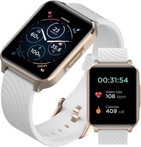 Motorola Moto Watch 70 - Health and Fitness Bluetooth Smartwatch for Every Day Wear, Advanced Health Features, Up to 10 Days Battery Life - Compatible with Android and iOS - Rose Gold in Kuwait